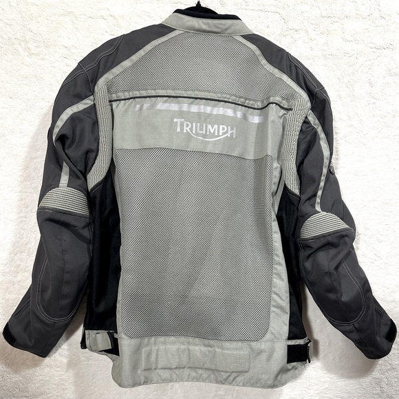 Triumph motorcycle riding touring mesh jacket removable inner lining Size 54-64 - Picture 7 of 14